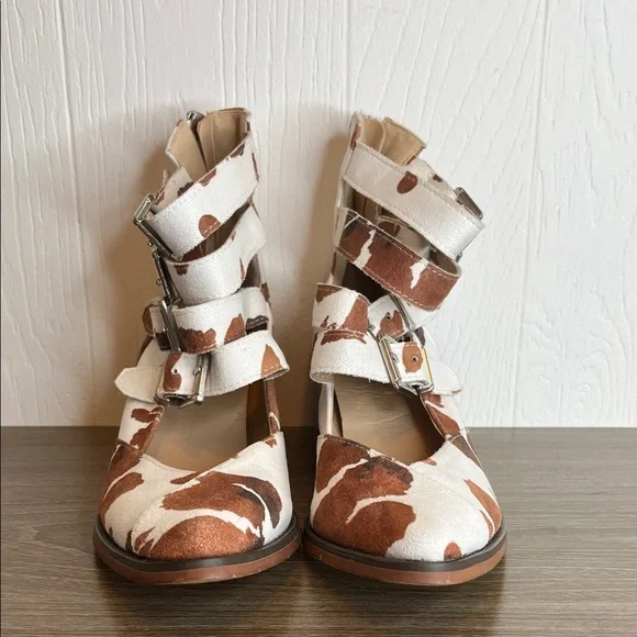 Arider Girl Eleven Cow Print Ankle Boot 7.5 - Picture 2 of 8